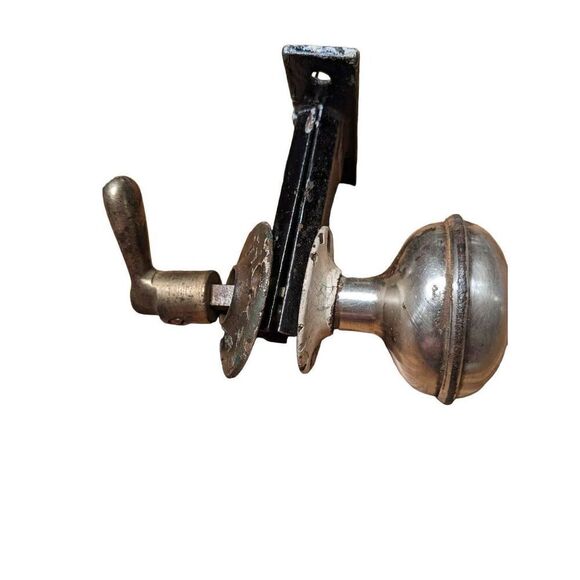 Vintage porshlen and brass door knobs. With hardware. - Picture 2 of 13